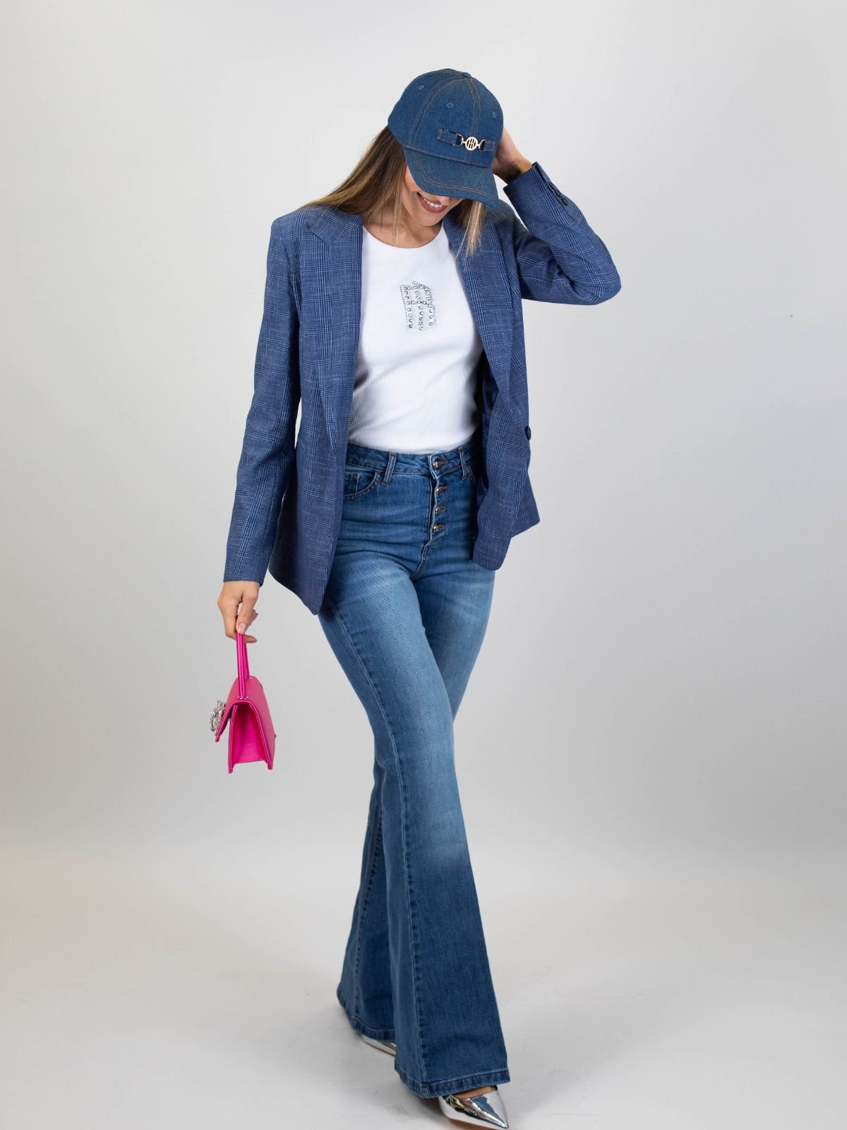 Jeans bootcut in denim con lavaggio medio Donna - Fracomina - World Fashion