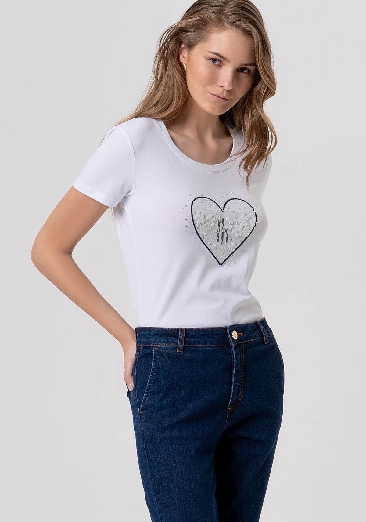 Jeans bootcut in denim con lavaggio raw Donna - Fracomina - World Fashion