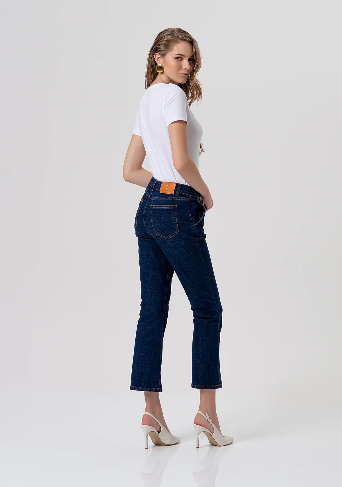 Jeans bootcut in denim con lavaggio raw Donna - Fracomina - World Fashion