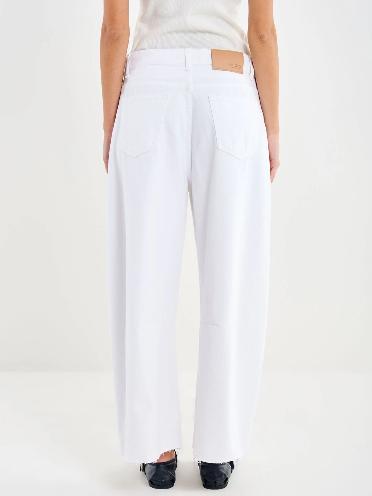 Jeans Cecil a Ovetto Bianco Donna - Vicolo - World Fashion