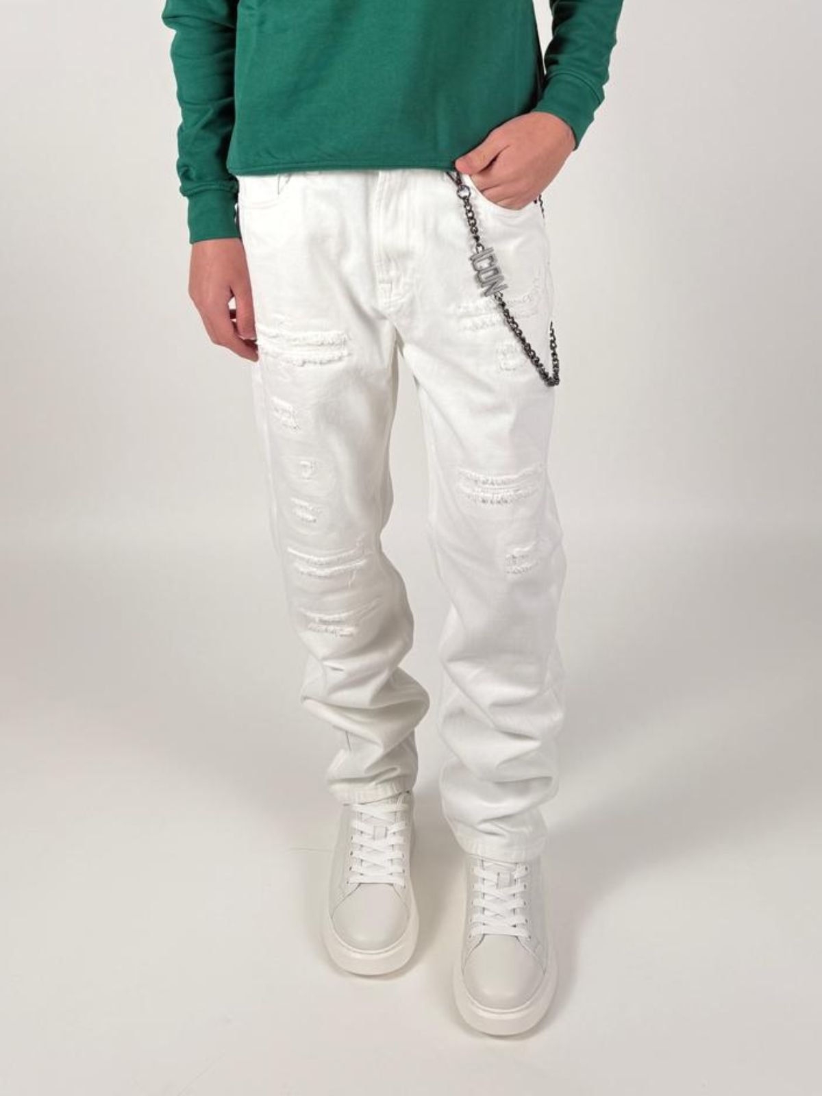 Jeans C/Logo Nero Su Tasca Uomo - Icon - World Fashion