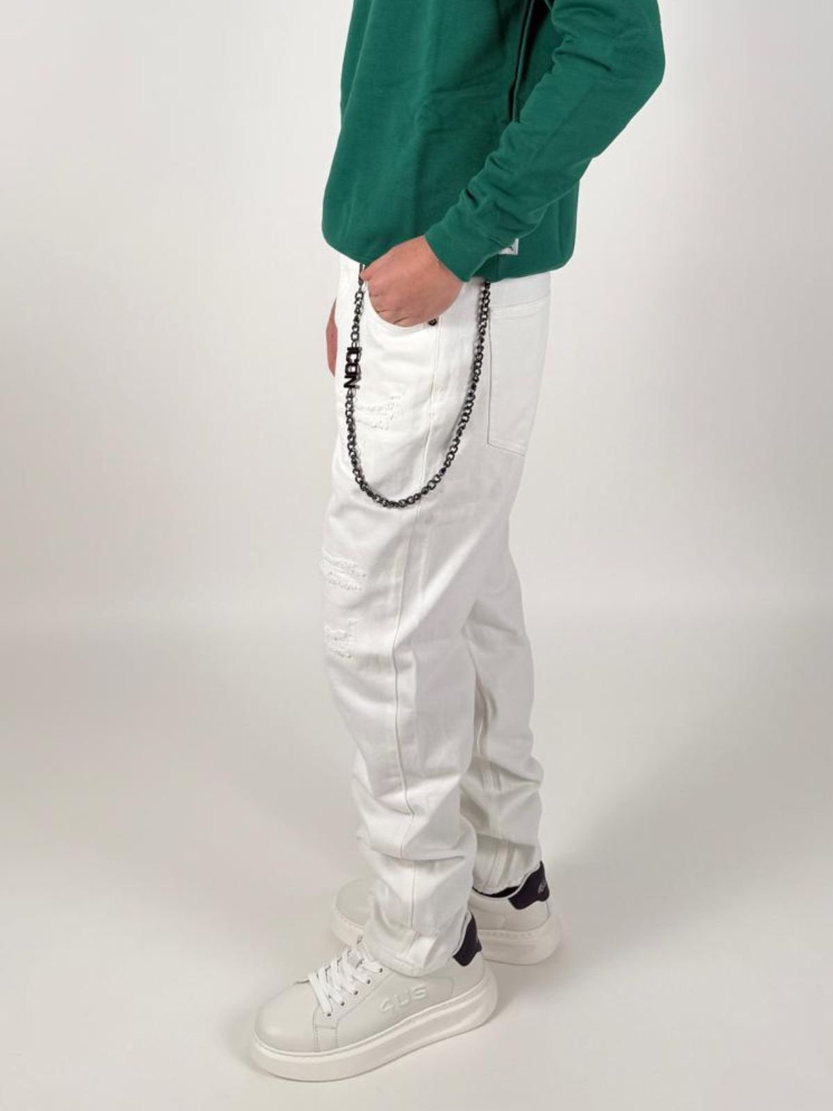 Jeans C/Logo Nero Su Tasca Uomo - Icon - World Fashion