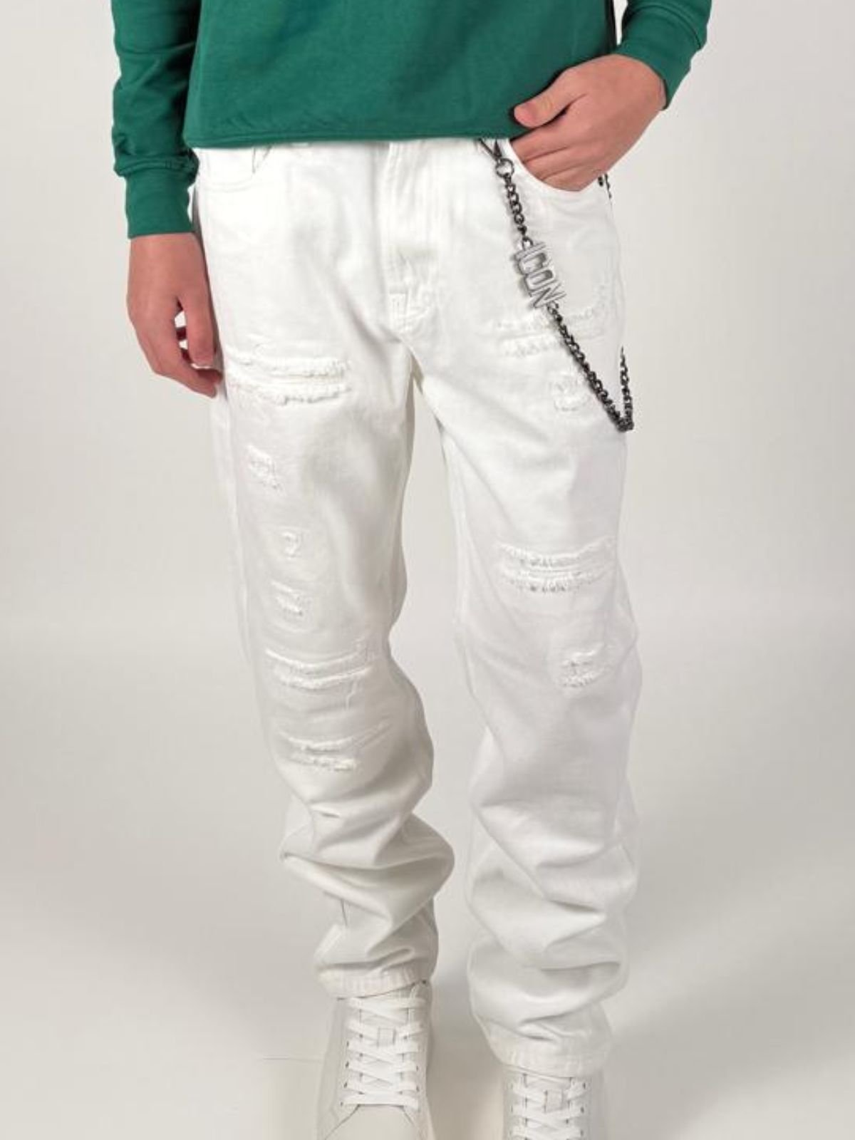 Jeans C/Logo Nero Su Tasca Uomo - Icon - World Fashion