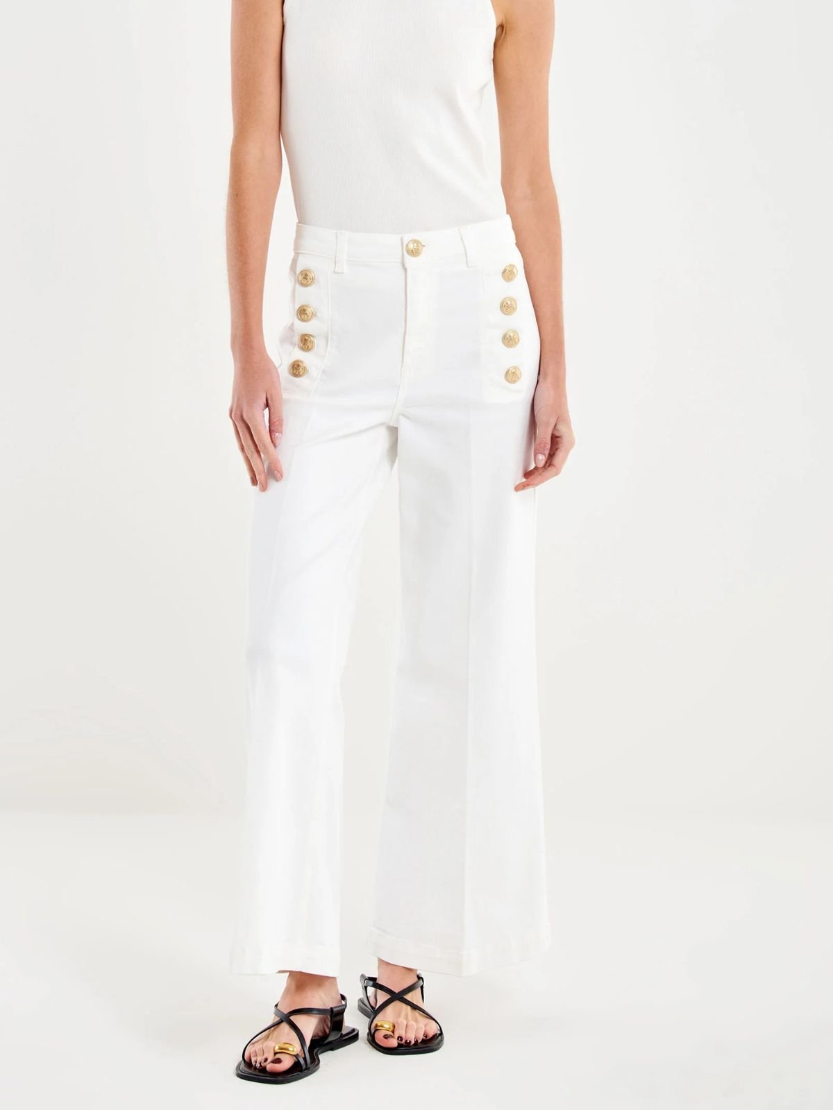 Jeans Cristina con Bottoni Donna - Vicolo - World Fashion