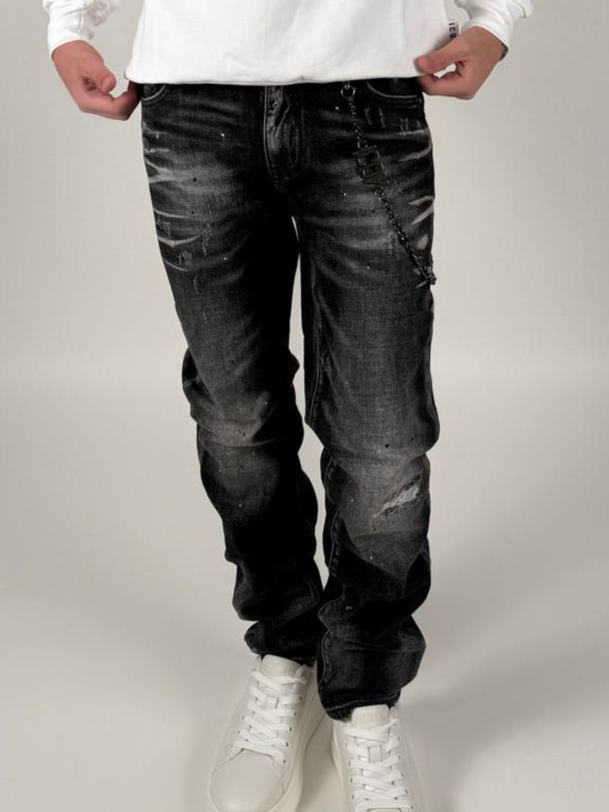 Jeans C/Stampa Sul Dietro Uomo - Icon - World Fashion