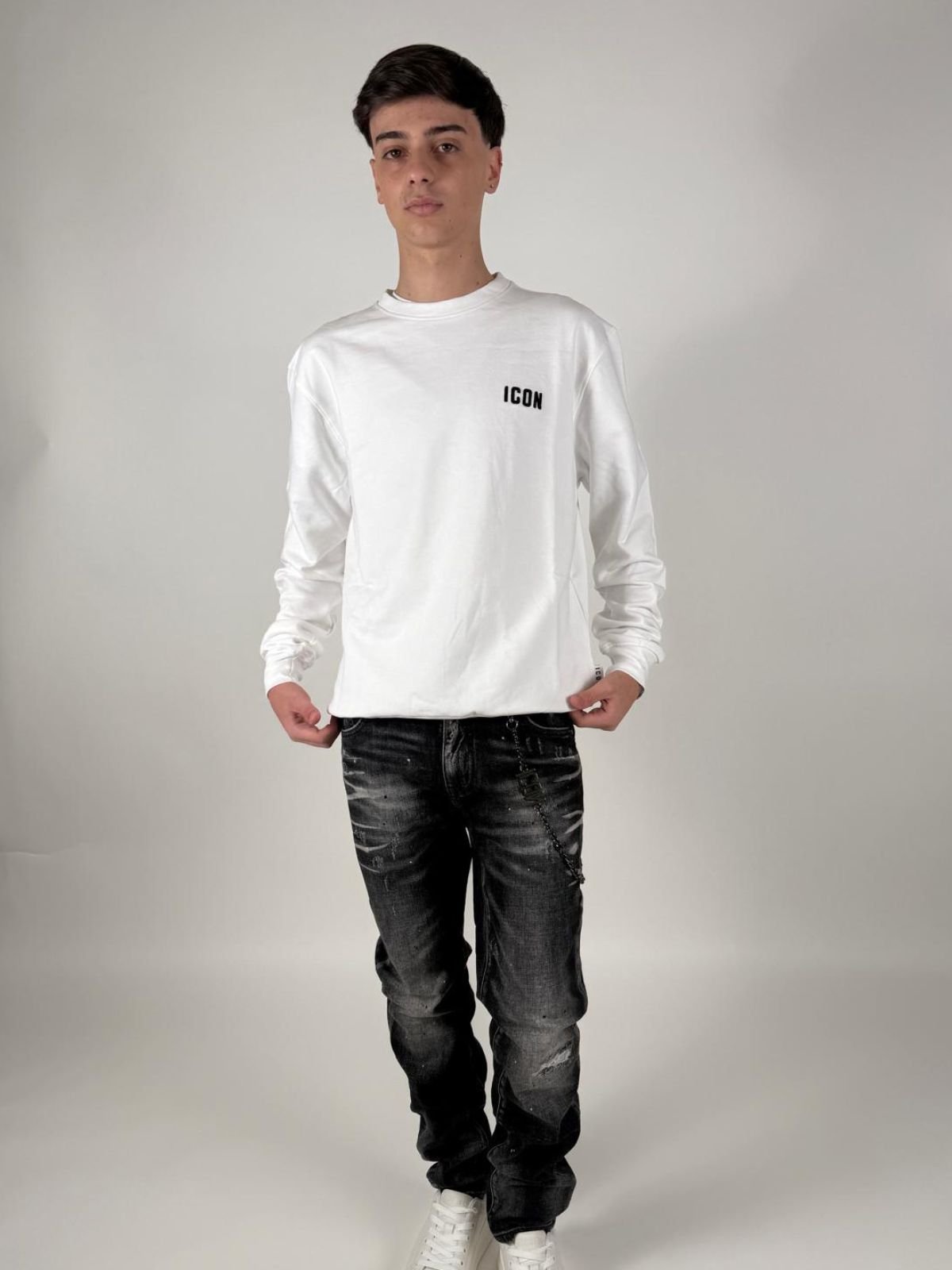 Jeans C/Stampa Sul Dietro Uomo - Icon - World Fashion