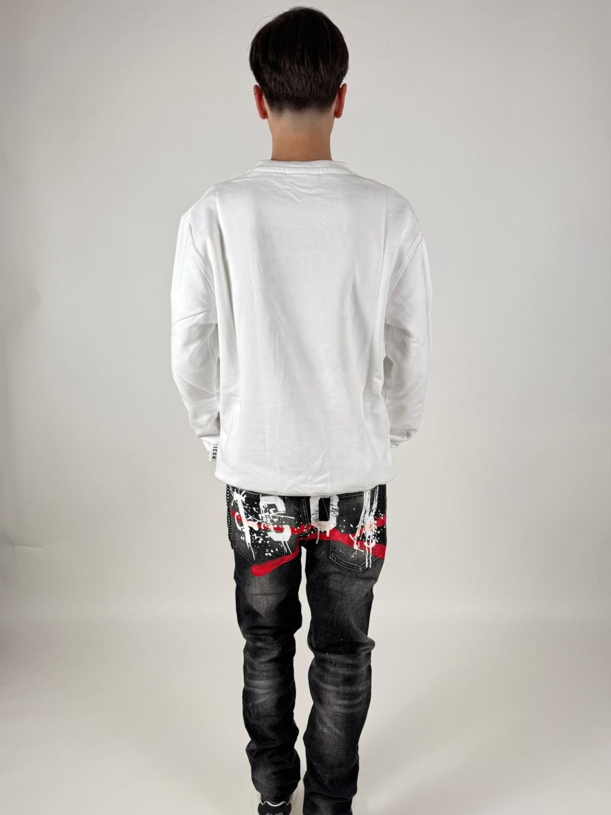 Jeans C/Stampa Sul Dietro Uomo - Icon - World Fashion