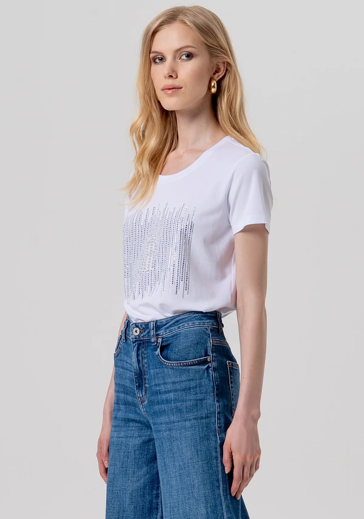 Jeans flare in denim con lavaggio medio Donna - Fracomina - World Fashion