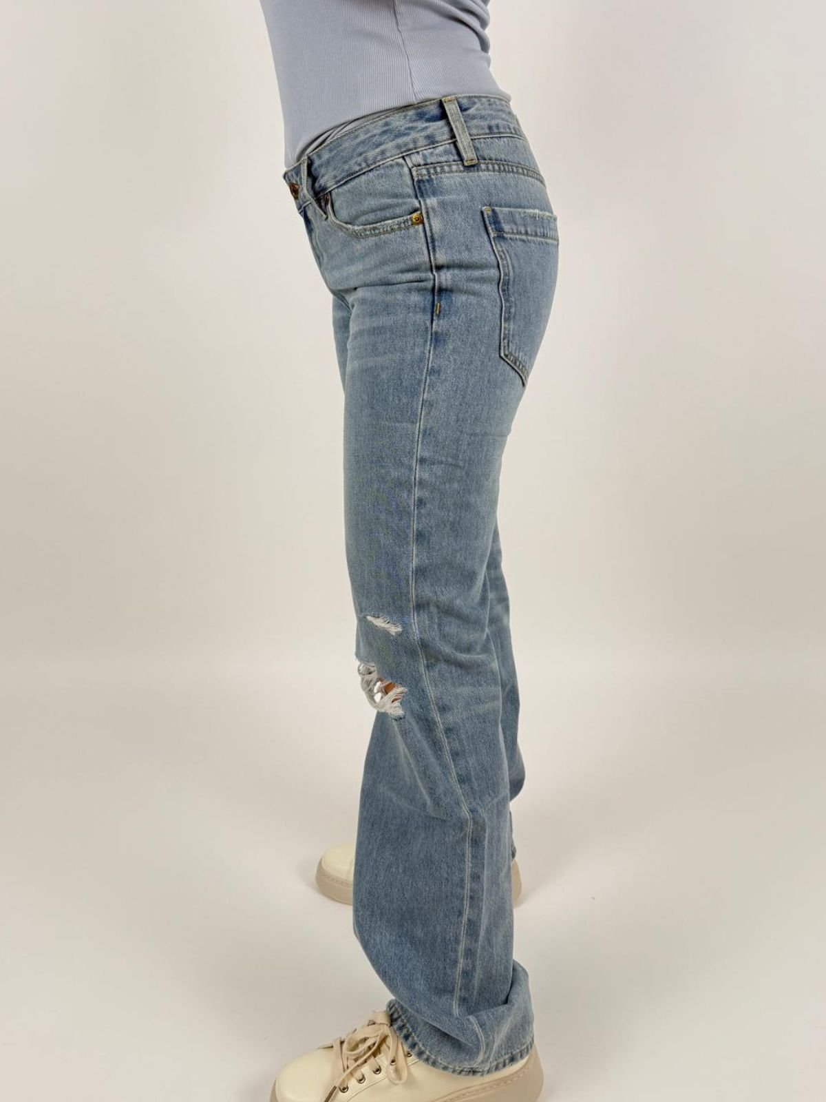 Jeans Isa Low Rise Sraight Donna - Gianni Lupo - World Fashion