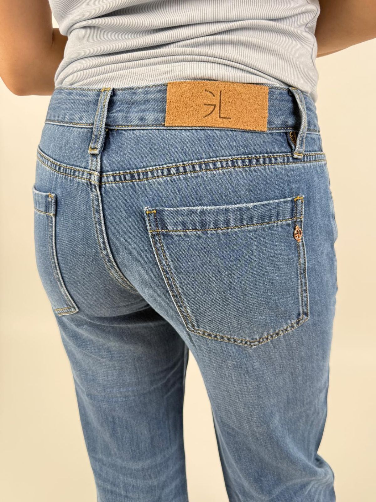 Jeans Kathe Low Rise Wide Donna - Gianni Lupo - World Fashion