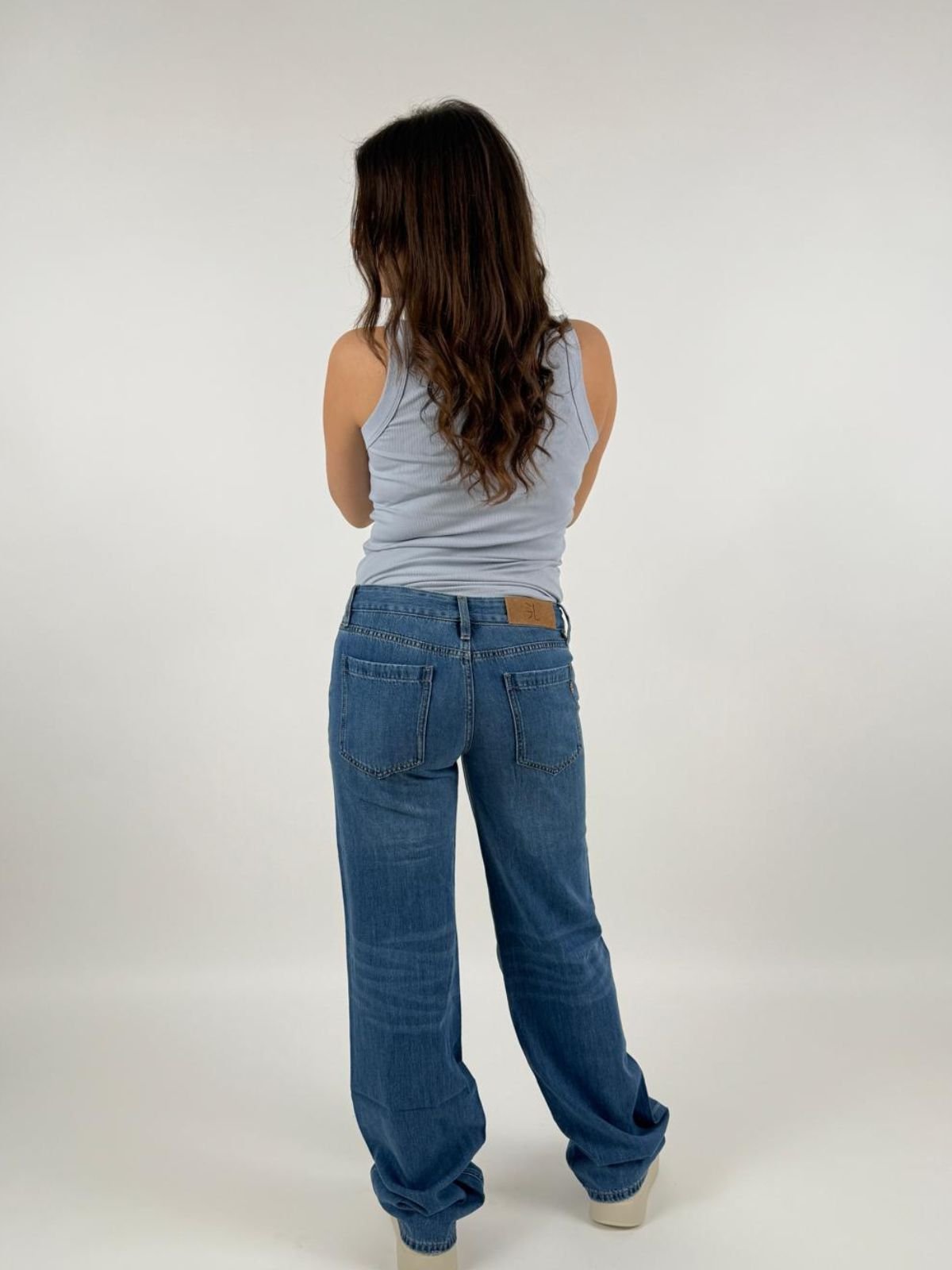Jeans Kathe Low Rise Wide Donna - Gianni Lupo - World Fashion