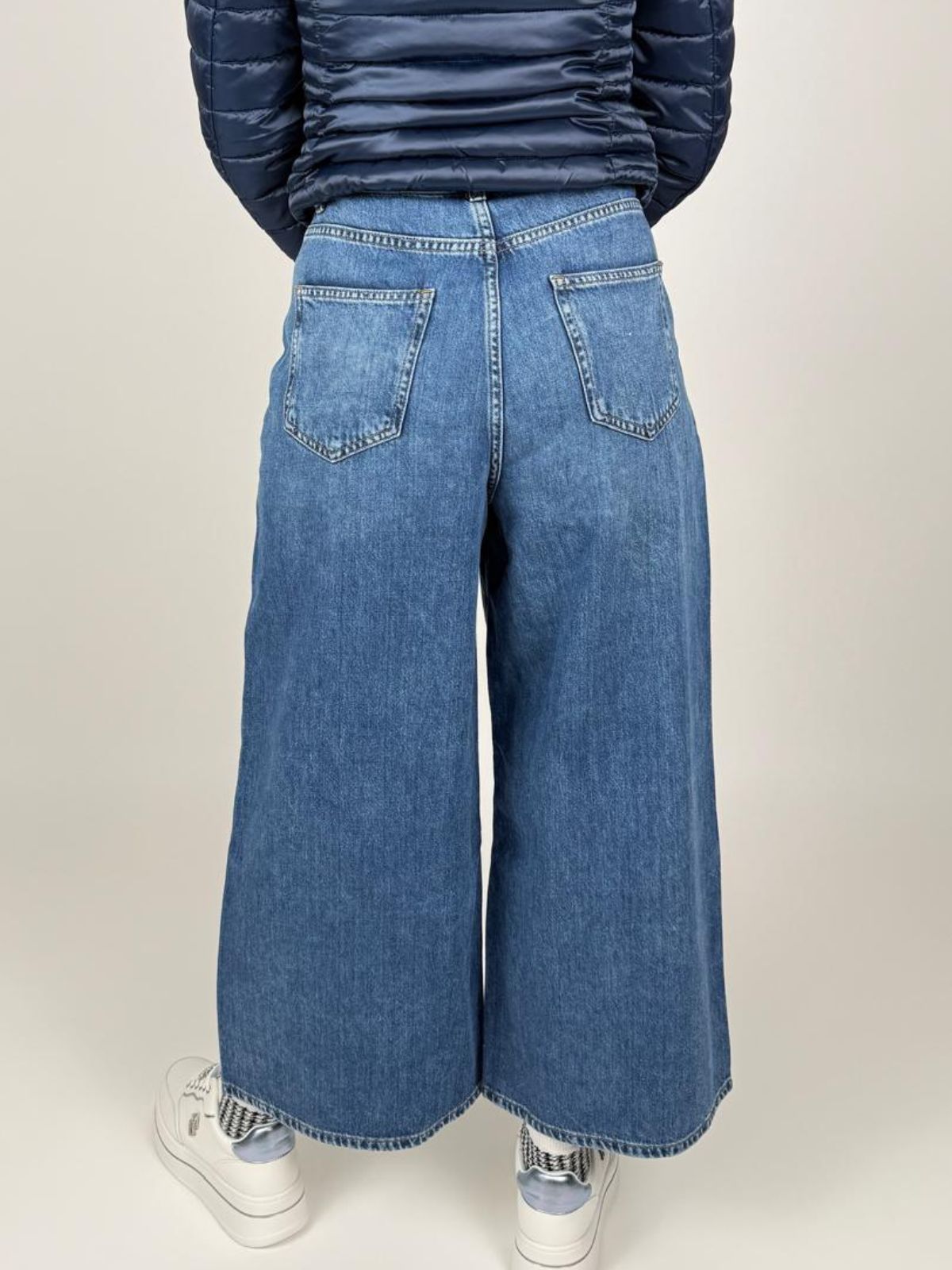 Jeans Palazzo 5 Tasche, Wide Leg Donna - Yes Zee - World Fashion