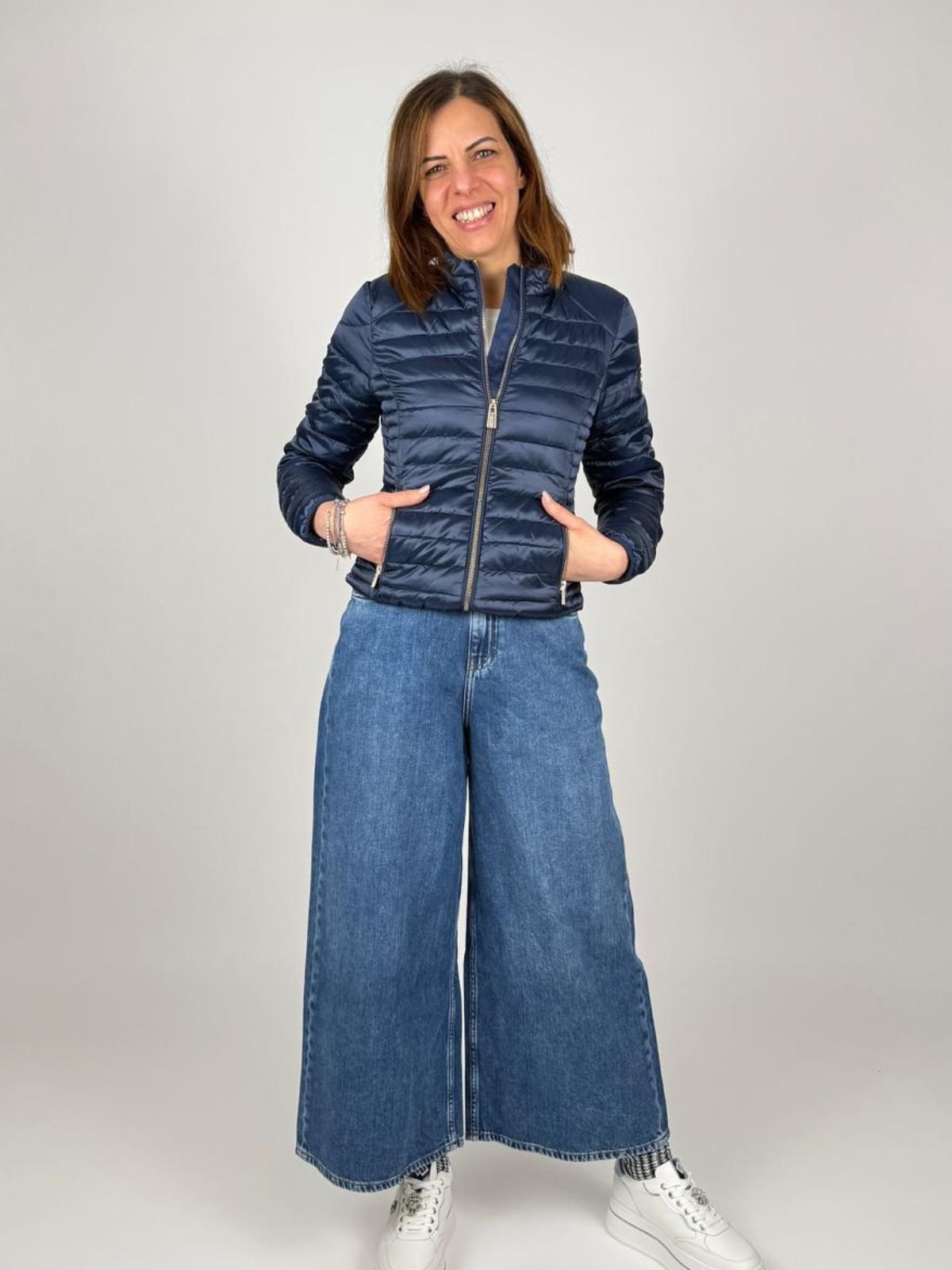 Jeans Palazzo 5 Tasche, Wide Leg Donna - Yes Zee - World Fashion