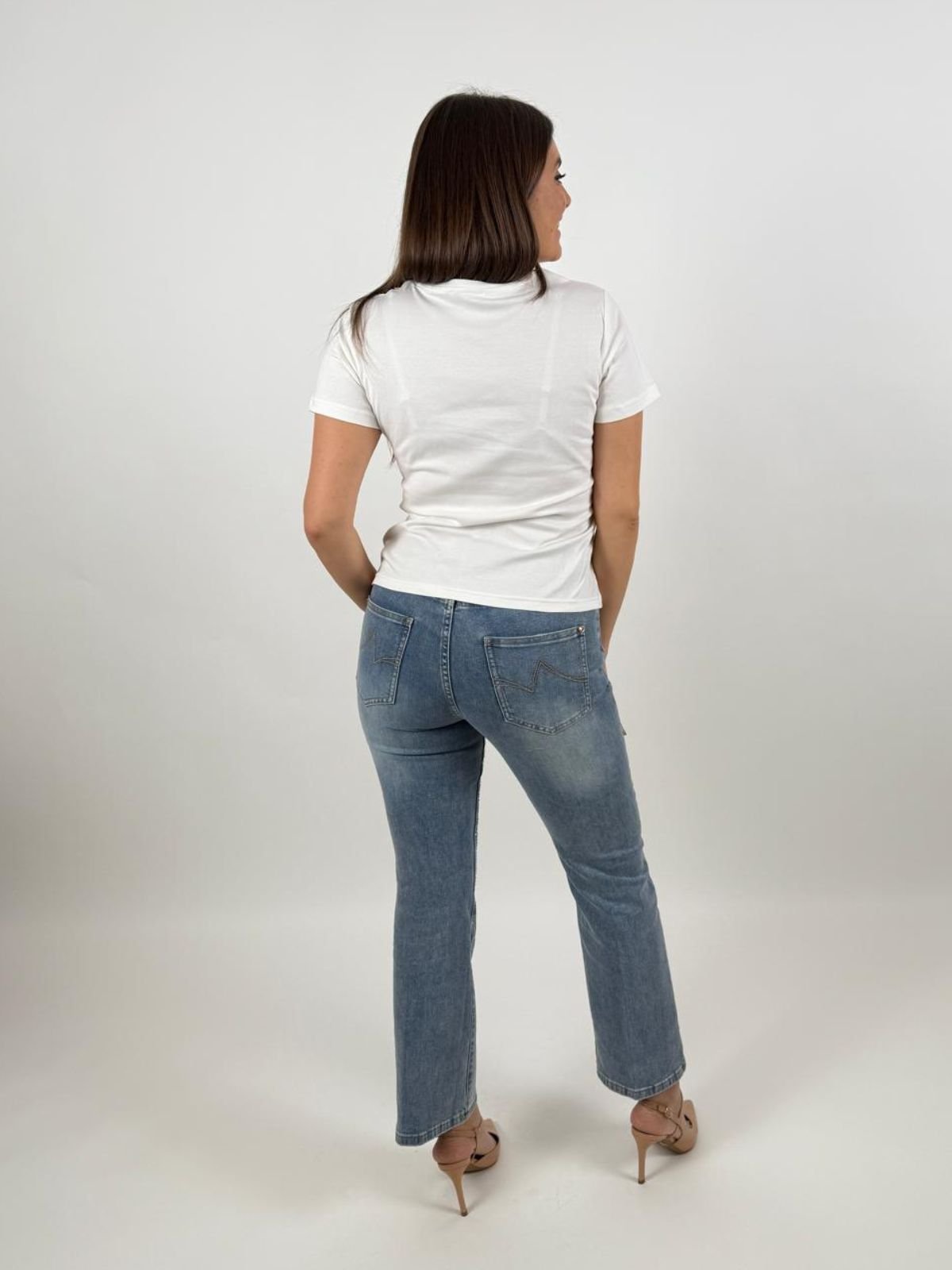 Jeans skinny in cotone con strass Donna - Gaudì Jeans - World Fashion