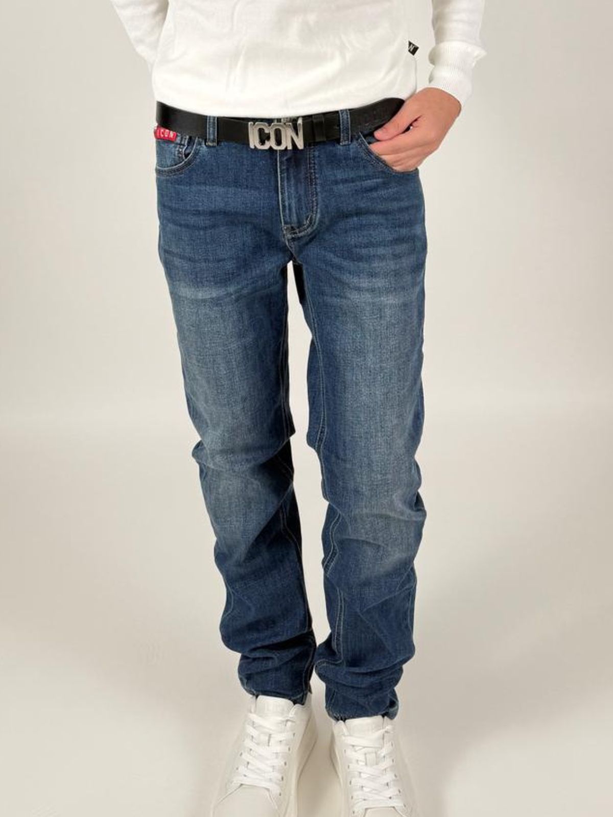 Jeans Slim - Fit Basic Uomo - Icon - World Fashion