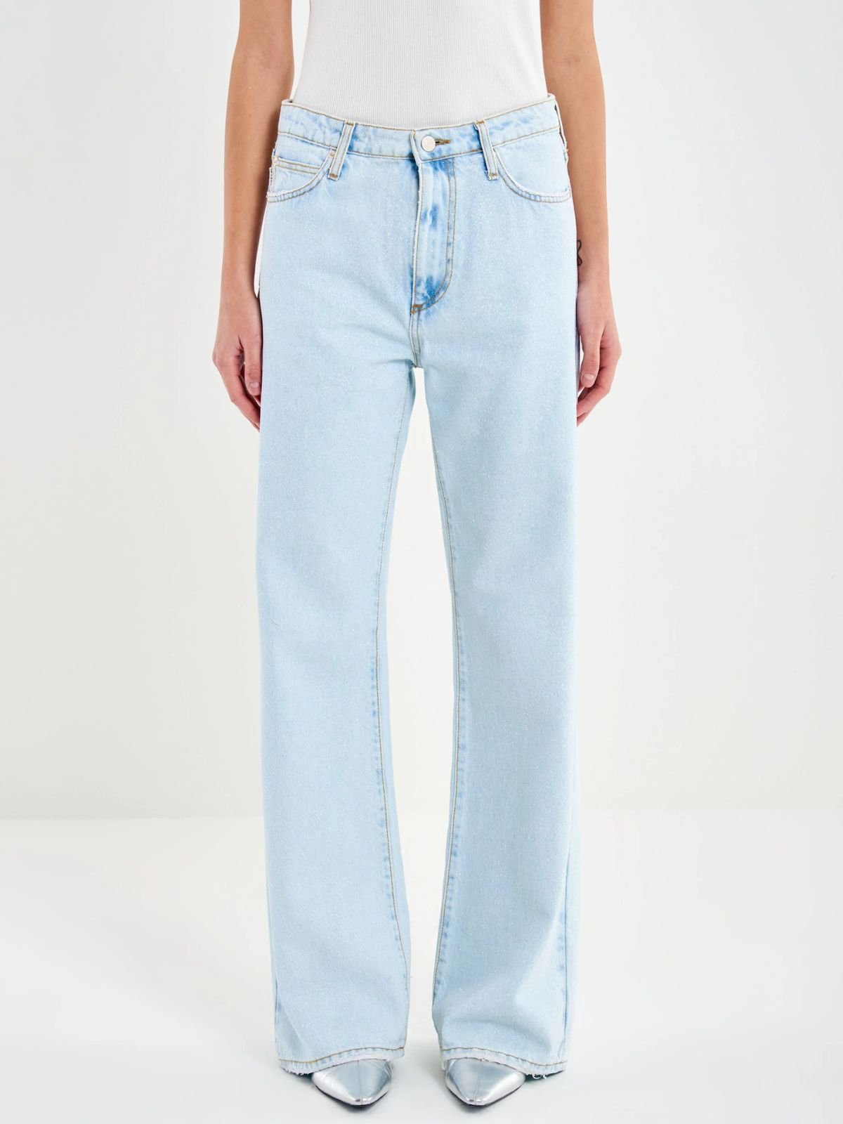 Jeans Zeno Chiaro con Glitter Donna - Vicolo - World Fashion