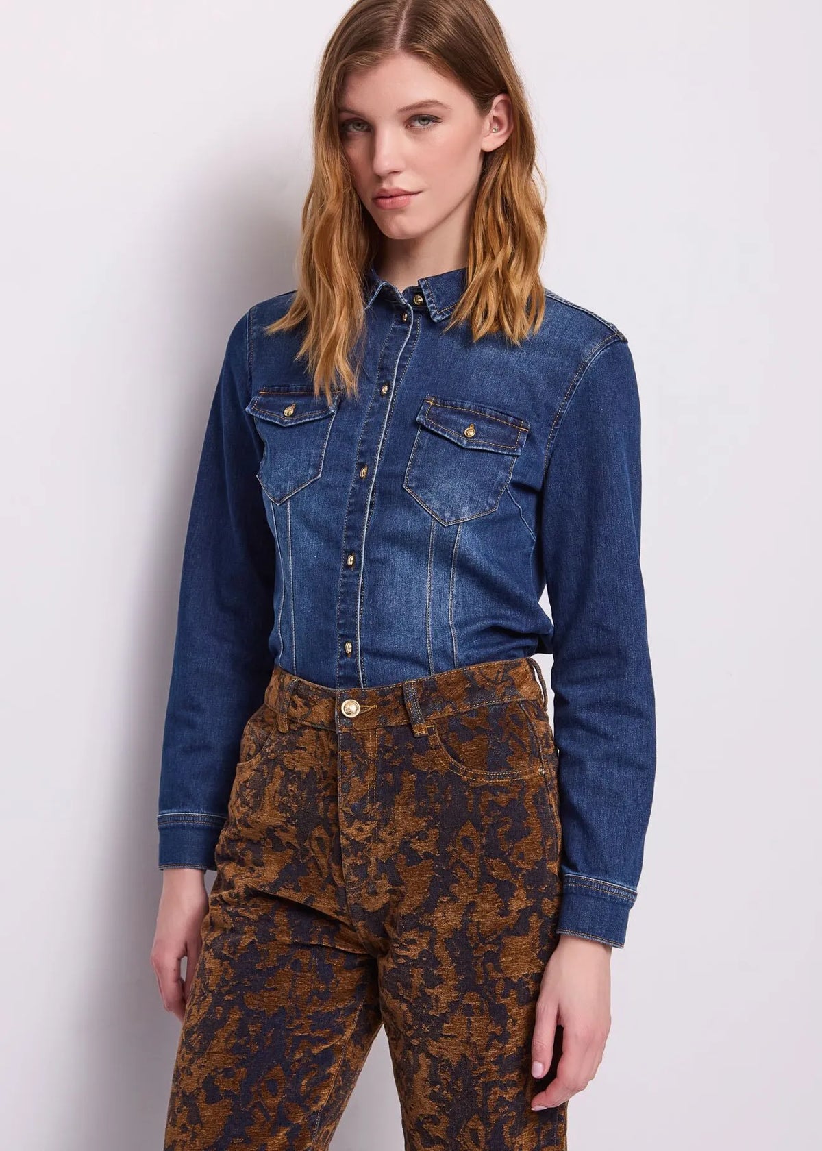 Gaudì - Camicia in denim elasticizzato - Donna