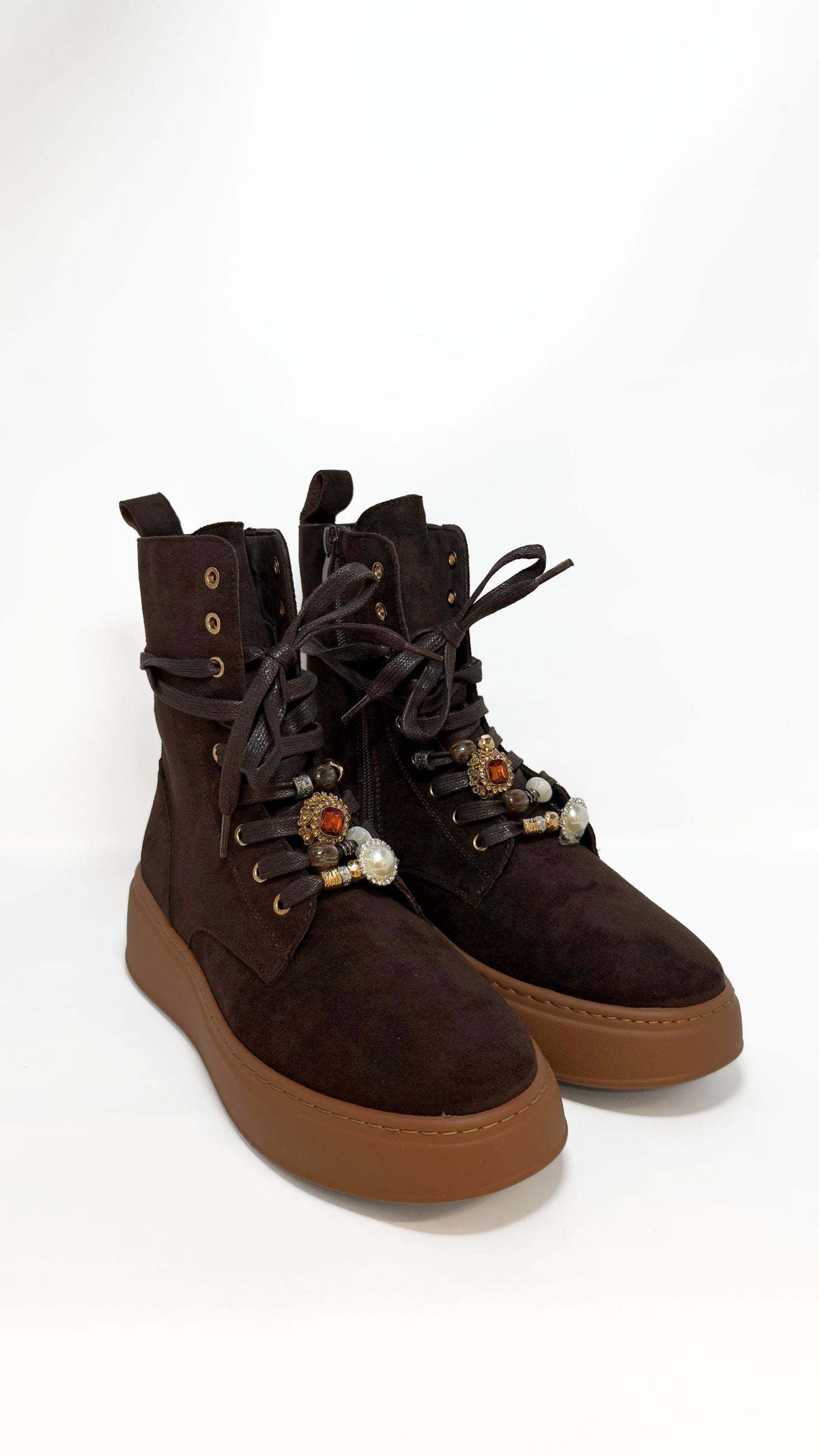 Gold&Gold - Stivaletto Scamosciato Marrone - Donna
