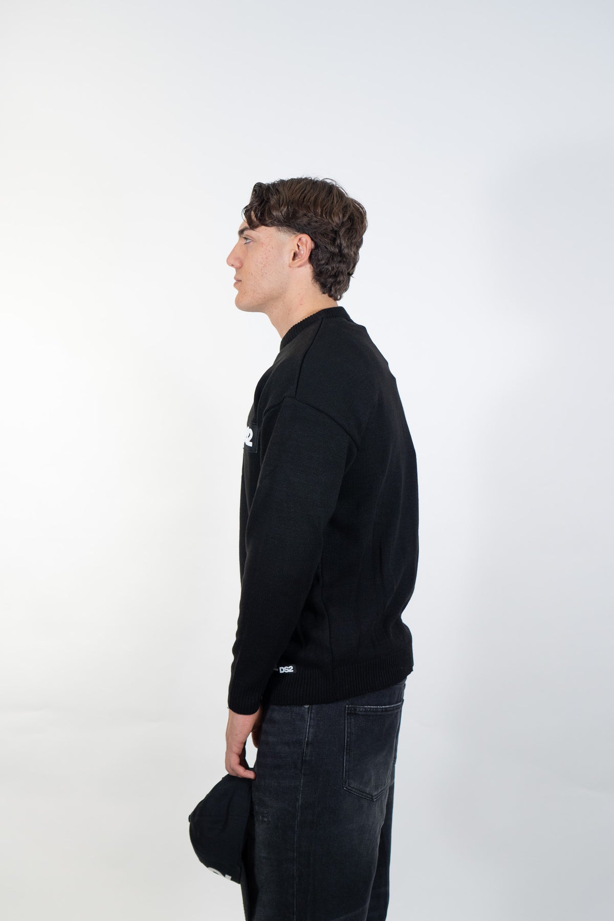 Ds2 - Maglione girocollo con logo - Uomo