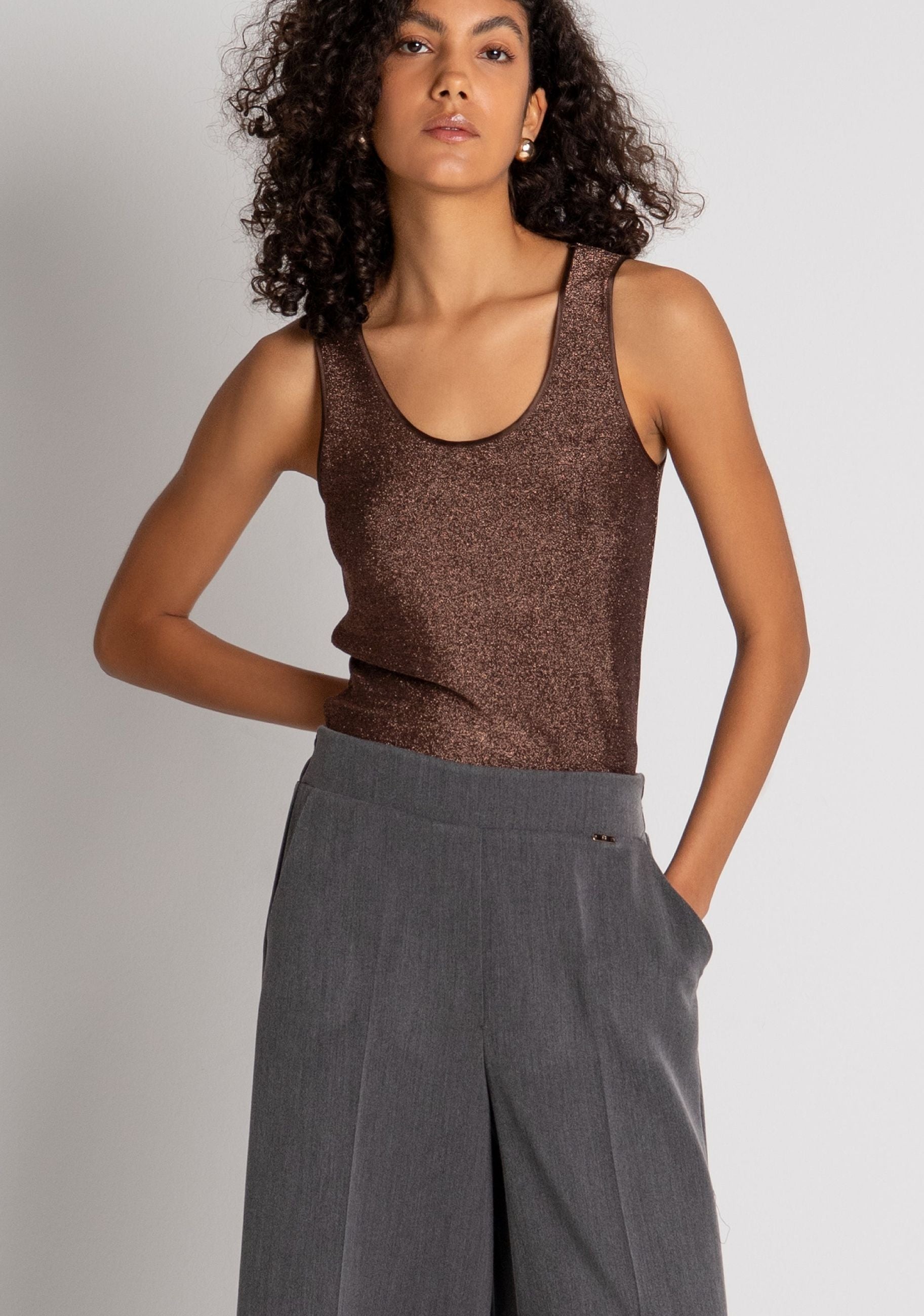 Fracomina - Pantalone flare a vita alta - Donna
