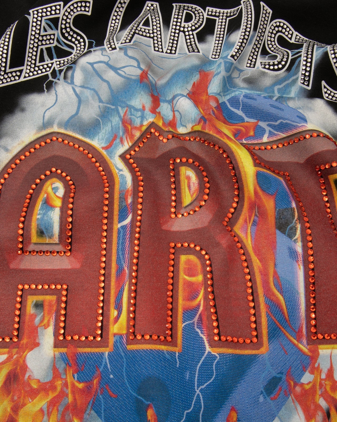 Les (Art)ist - T-Shirt M/M Boxy Fit 100% Cotone Dice Flame Black - Unisex adulto - World Fashion