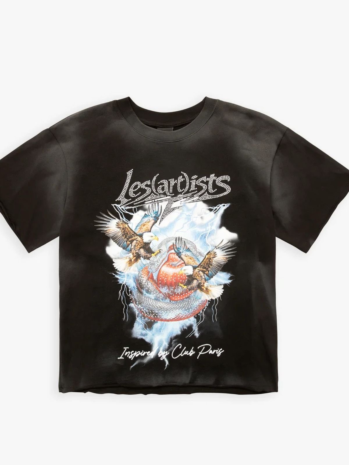 Les (Art)ist - T-Shirt M/M Boxy Fit 100% Cotone Eagles Black - Unisex adulto - World Fashion