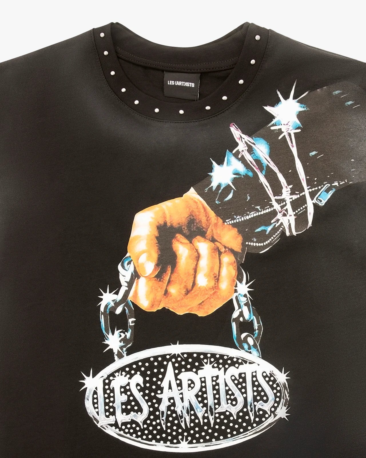 Les (Art)ist - T-Shirt M/M Boxy Fit 100% Cotone Hand Black - Unisex adulto - World Fashion