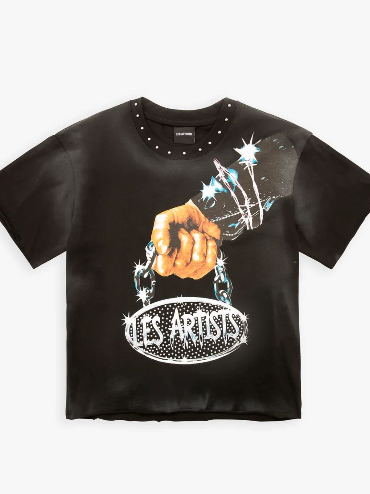 Les (Art)ist - T-Shirt M/M Boxy Fit 100% Cotone Hand Black - Unisex adulto - World Fashion