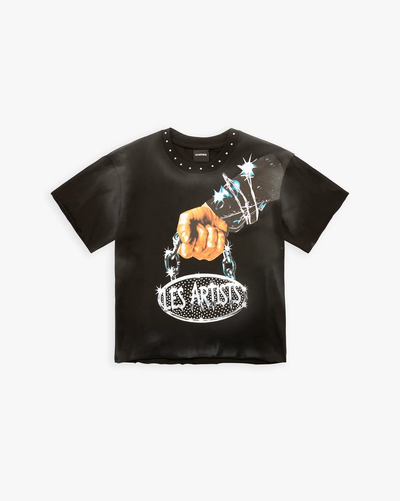Les (Art)ist - T-Shirt M/M Boxy Fit 100% Cotone Hand Black - Unisex adulto - World Fashion
