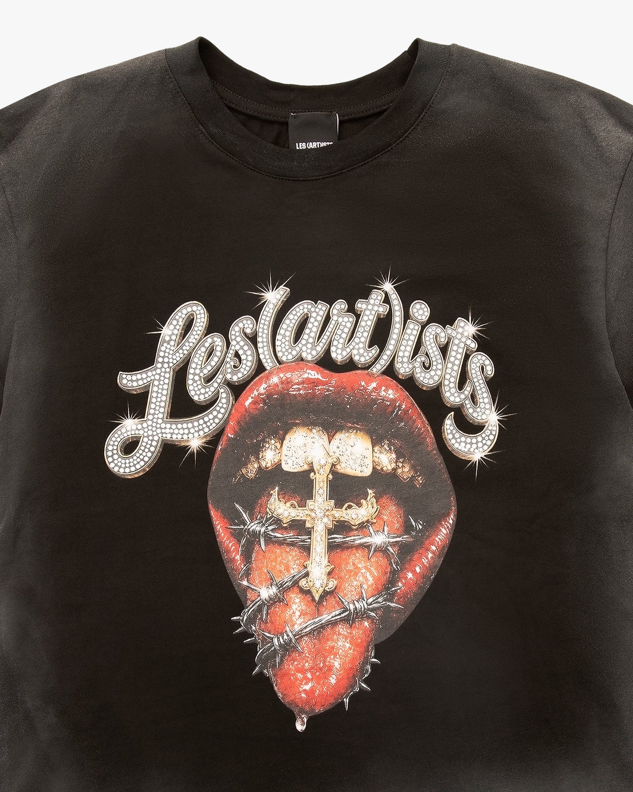 Les (Art)ist - T-Shirt M/M Boxy Fit 100% Cotone Tongue Black - Unisex adulto - World Fashion