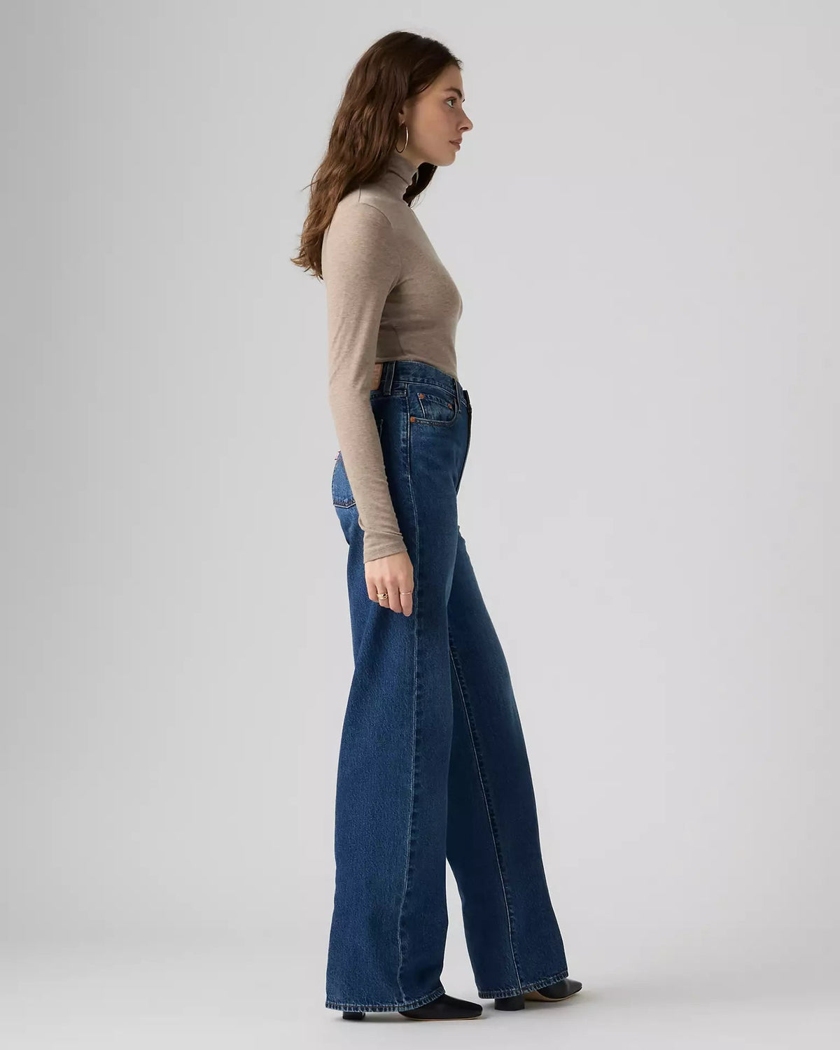 Levis - Jeans ribcage a gamba ampia - Donna - World Fashion