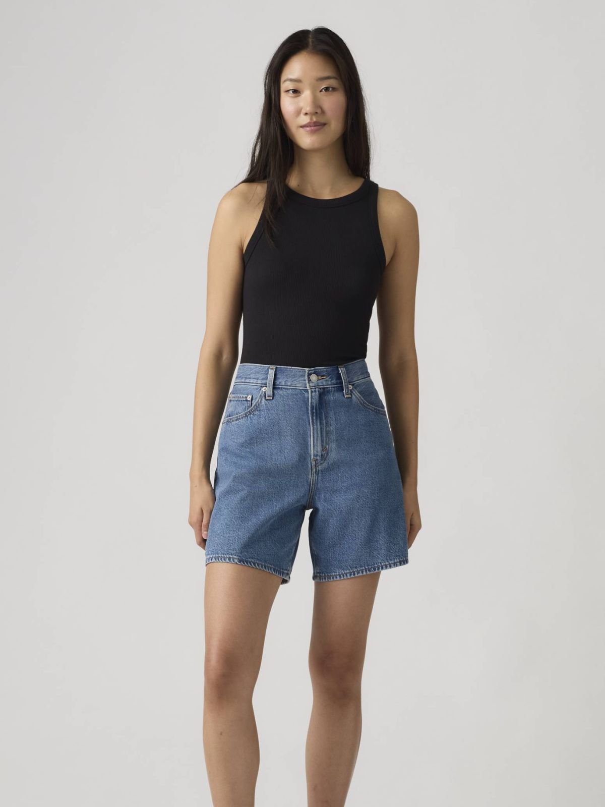 Levis - Short larghi a vita alta, leggeri - Donna - World Fashion