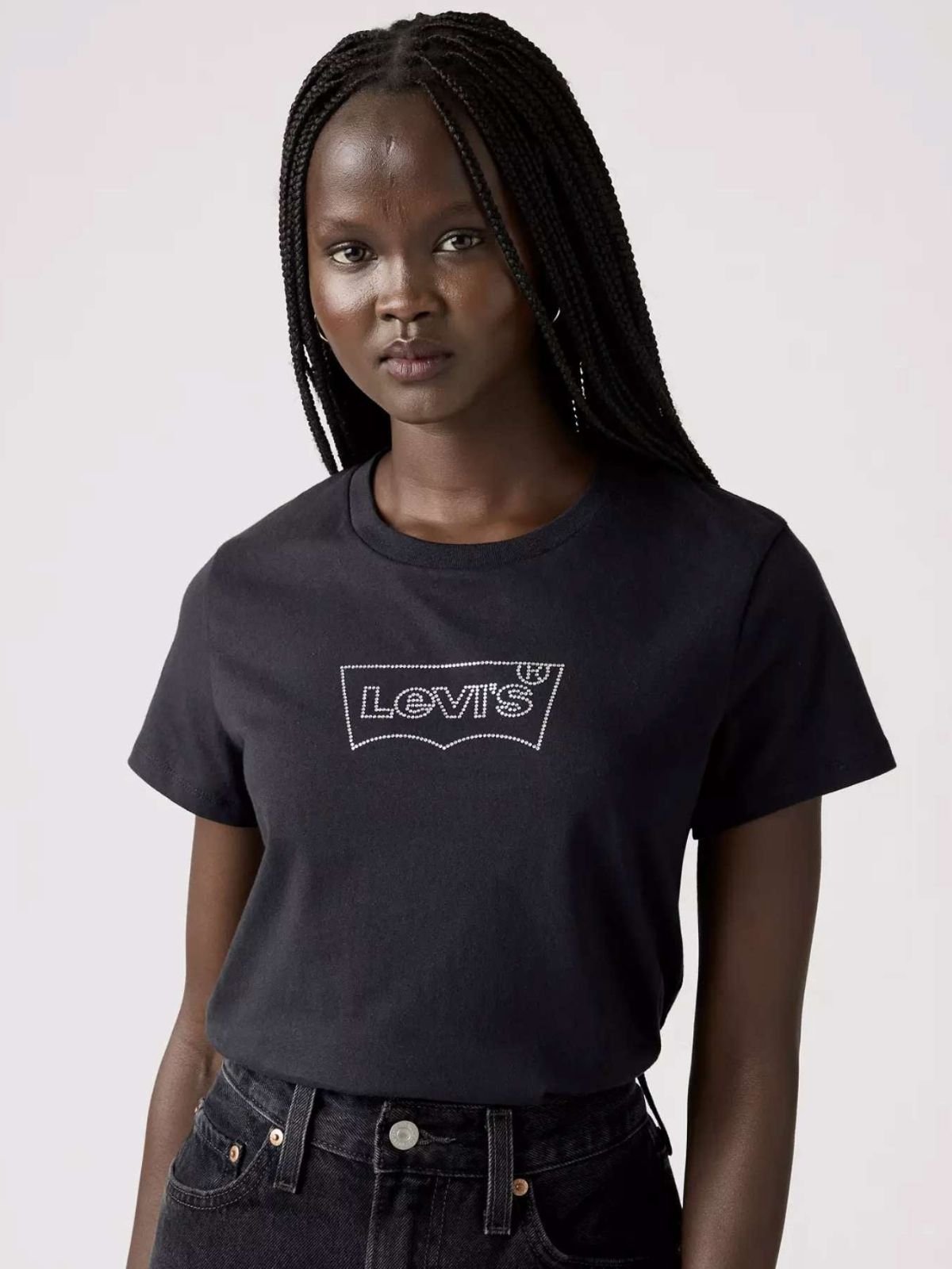 Levis - T-Shirt con grafica in strass - Donna - World Fashion