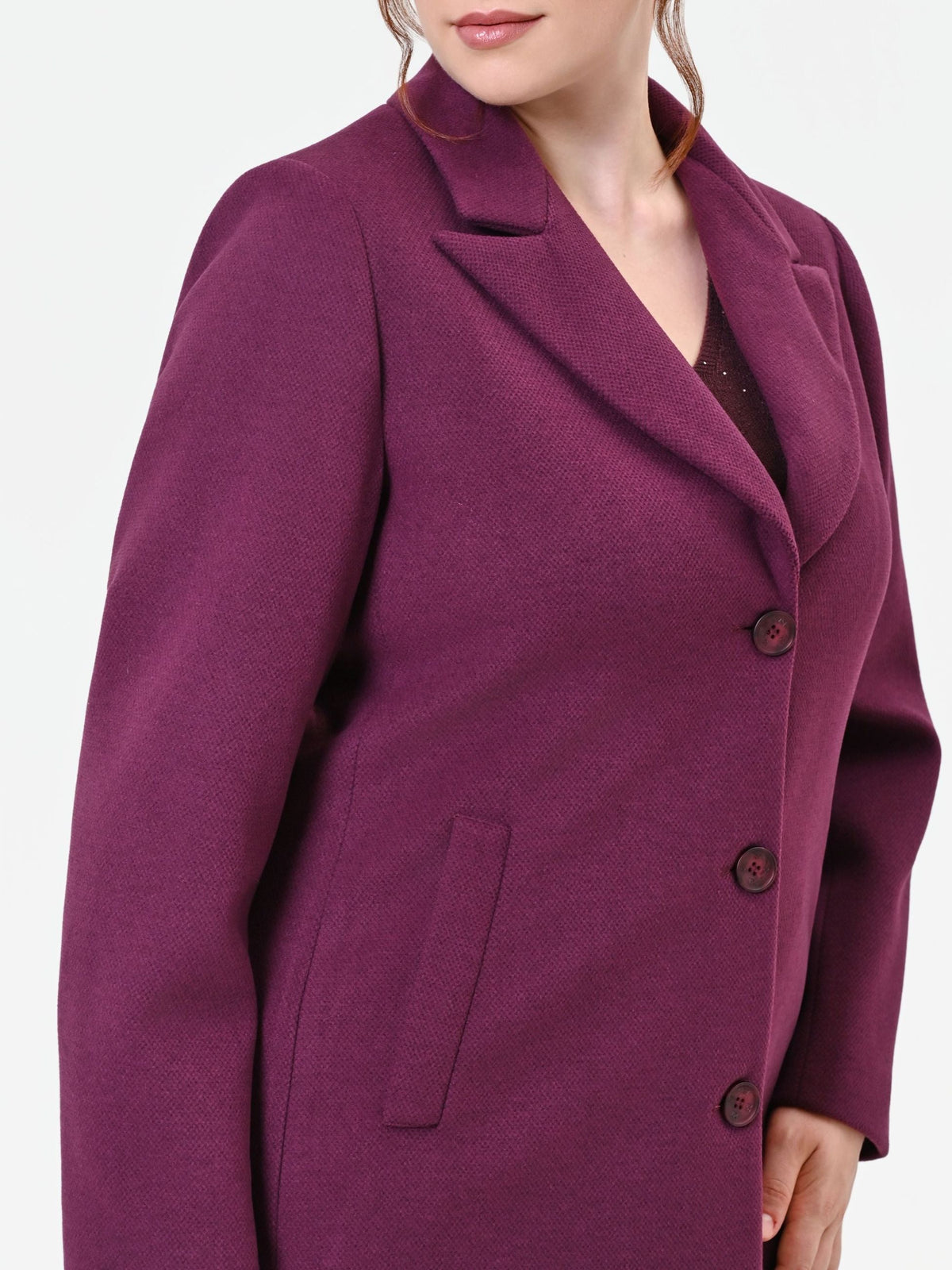 Rinascimento Curvy - Cappotto monopetto in velour - Donna