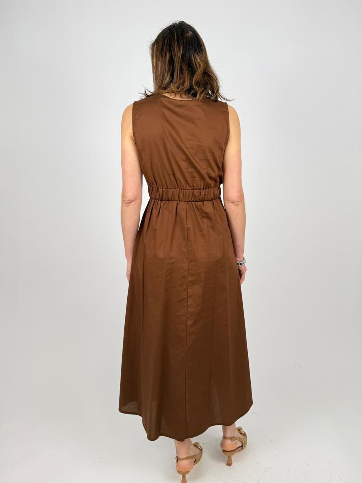 Lolita - Abito Collo Incrociato Senza Maniche Lungo - Donna - World Fashion