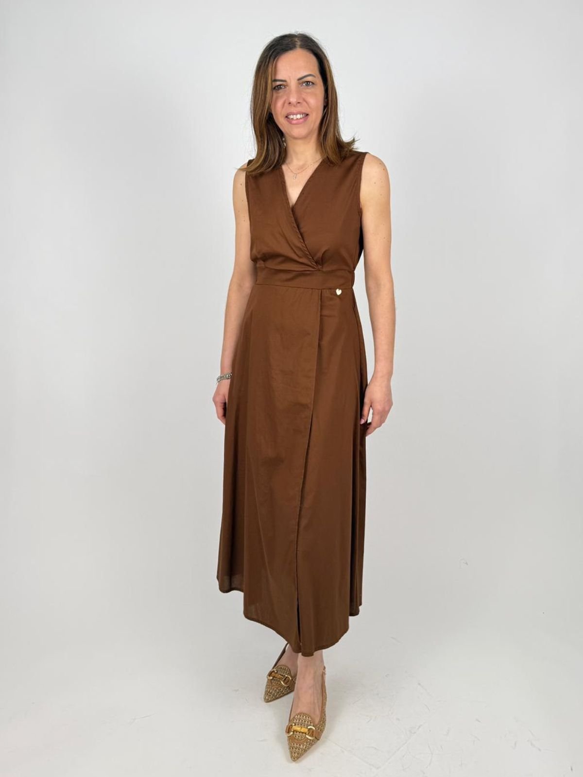 Lolita - Abito Collo Incrociato Senza Maniche Lungo - Donna - World Fashion