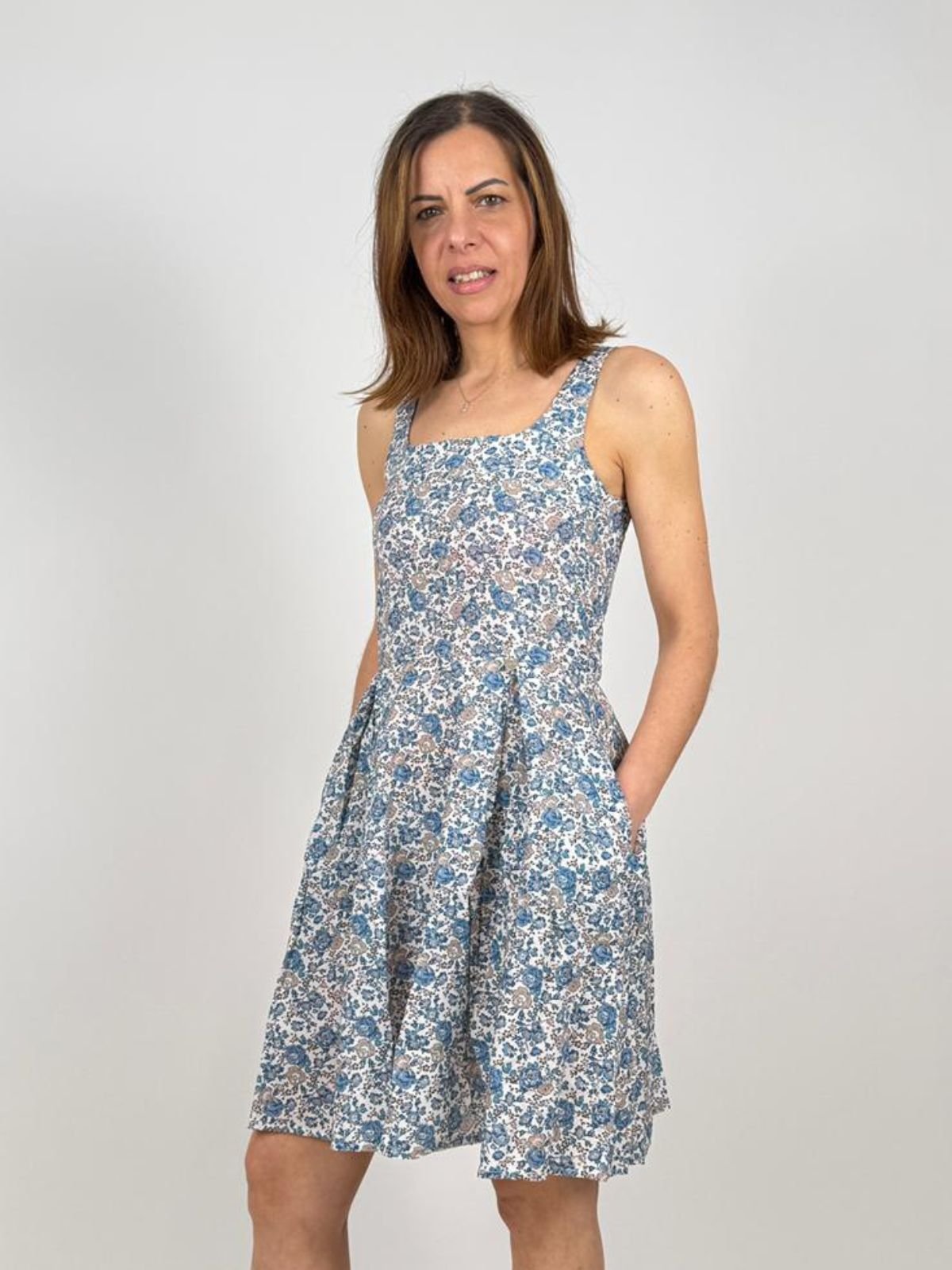 Lolita - Abito Corto Smanicato Stampa Provenzale - Donna - World Fashion