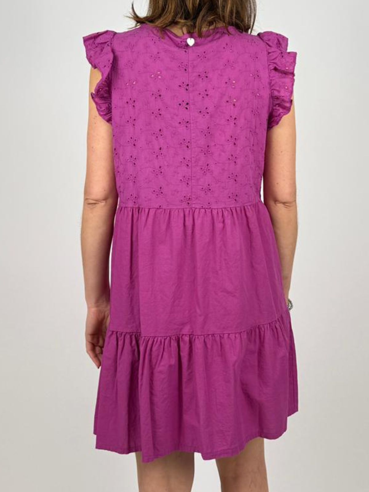 Lolita - Abito Girocollo Corto Con Inserti In Sangallo - Donna - World Fashion