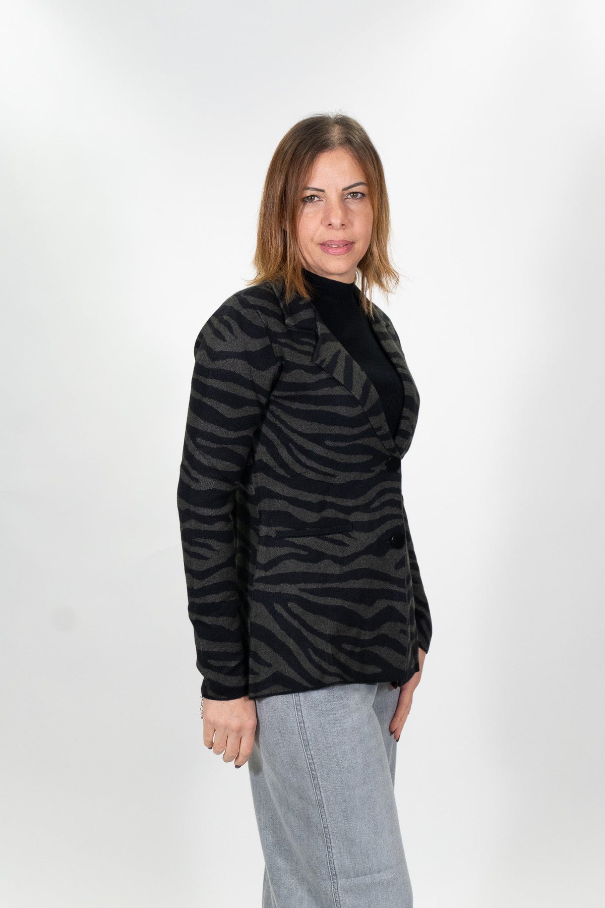 Lolita - Giacca lunga sciallata zebrata - Donna - World Fashion