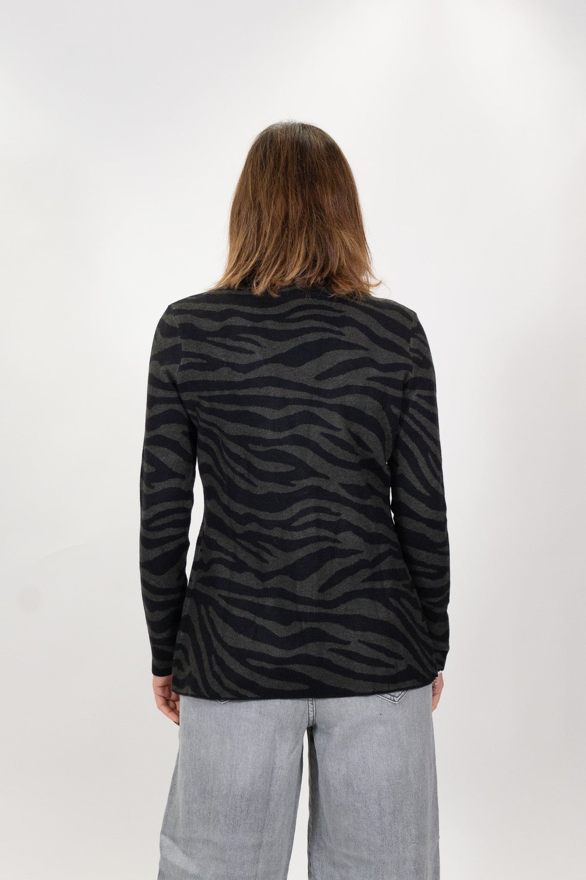 Lolita - Giacca lunga sciallata zebrata - Donna - World Fashion