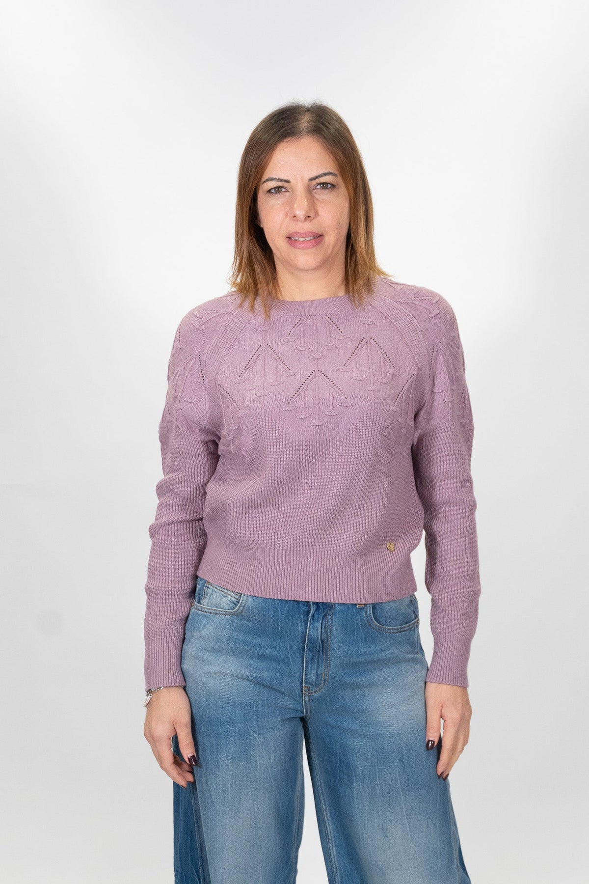 Lolita - Pull girocollo in maglia lavorata - Donna - World Fashion