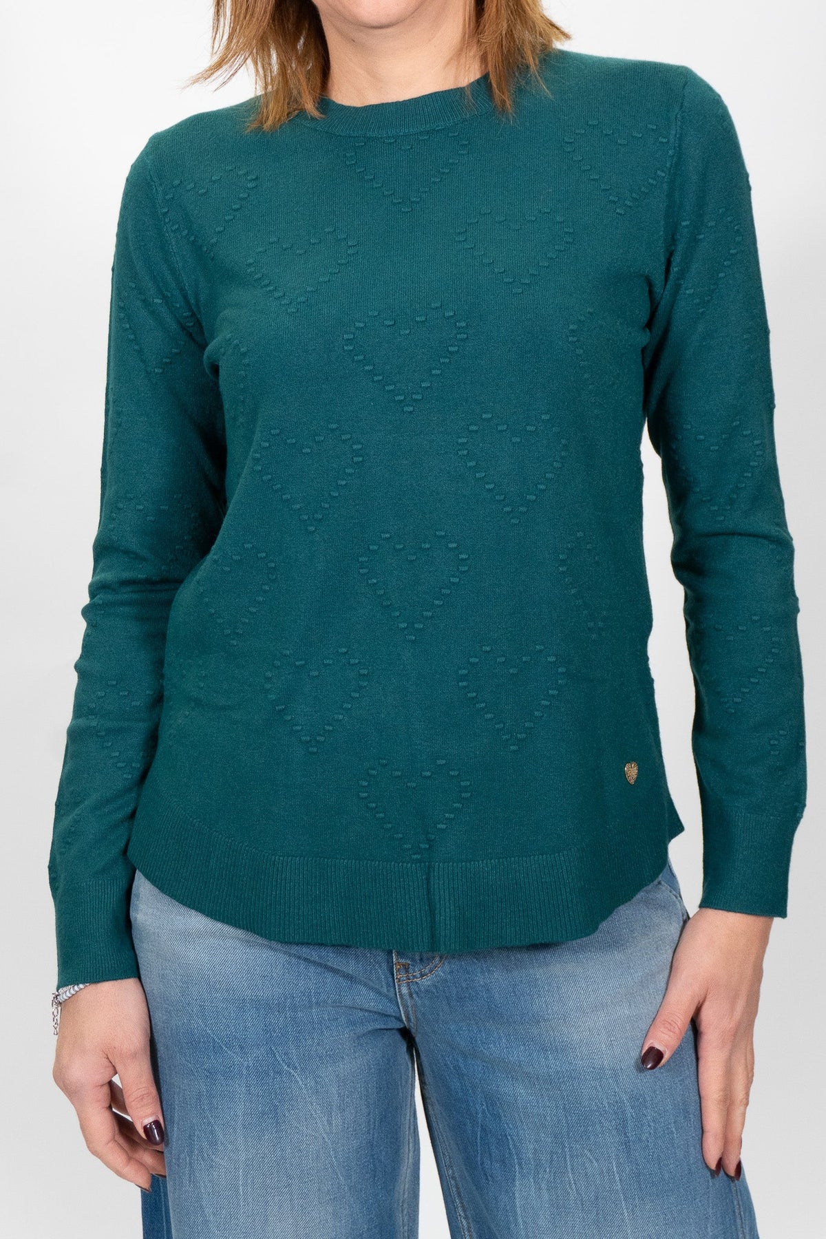 Lolita - Pull girocollo lavorazione cuori - Donna - World Fashion