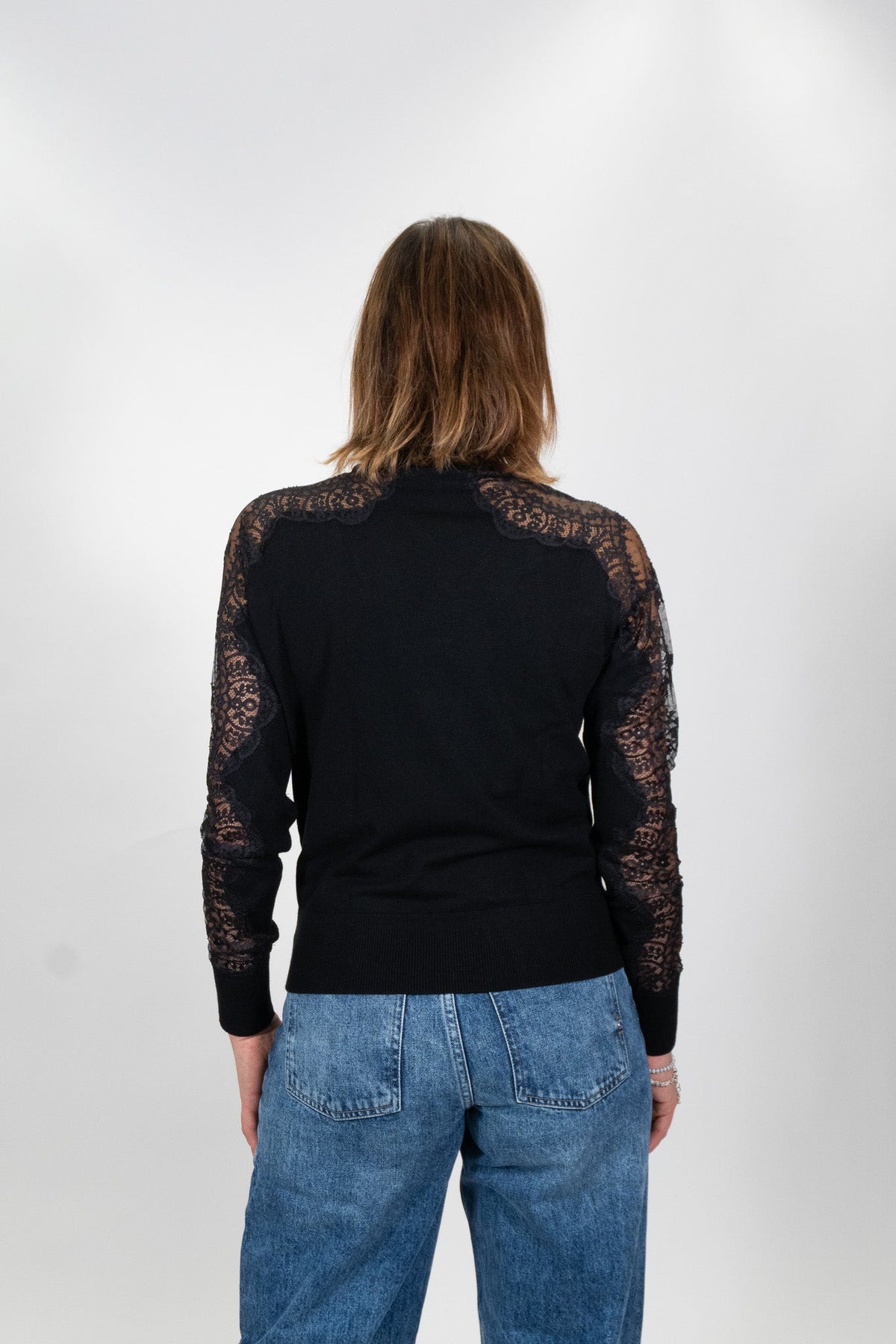Lolita - Pullover collo alto in pizzo - Donna - World Fashion
