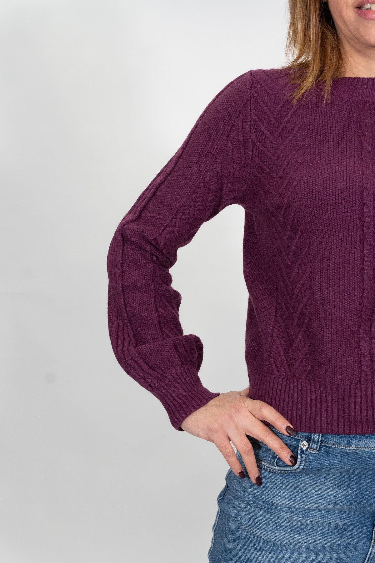 Lolita - Pullover girocollo con manica a sbuffo - Donna - World Fashion