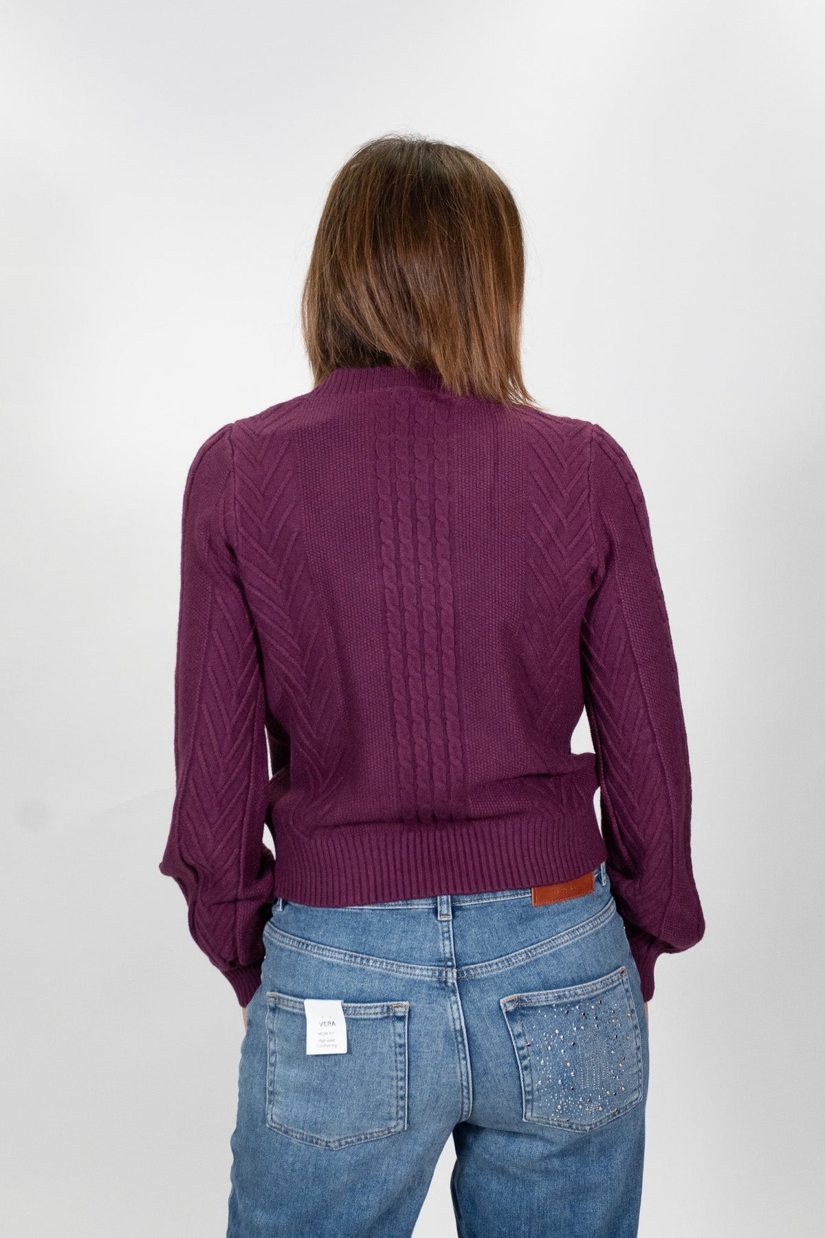 Lolita - Pullover girocollo con manica a sbuffo - Donna - World Fashion