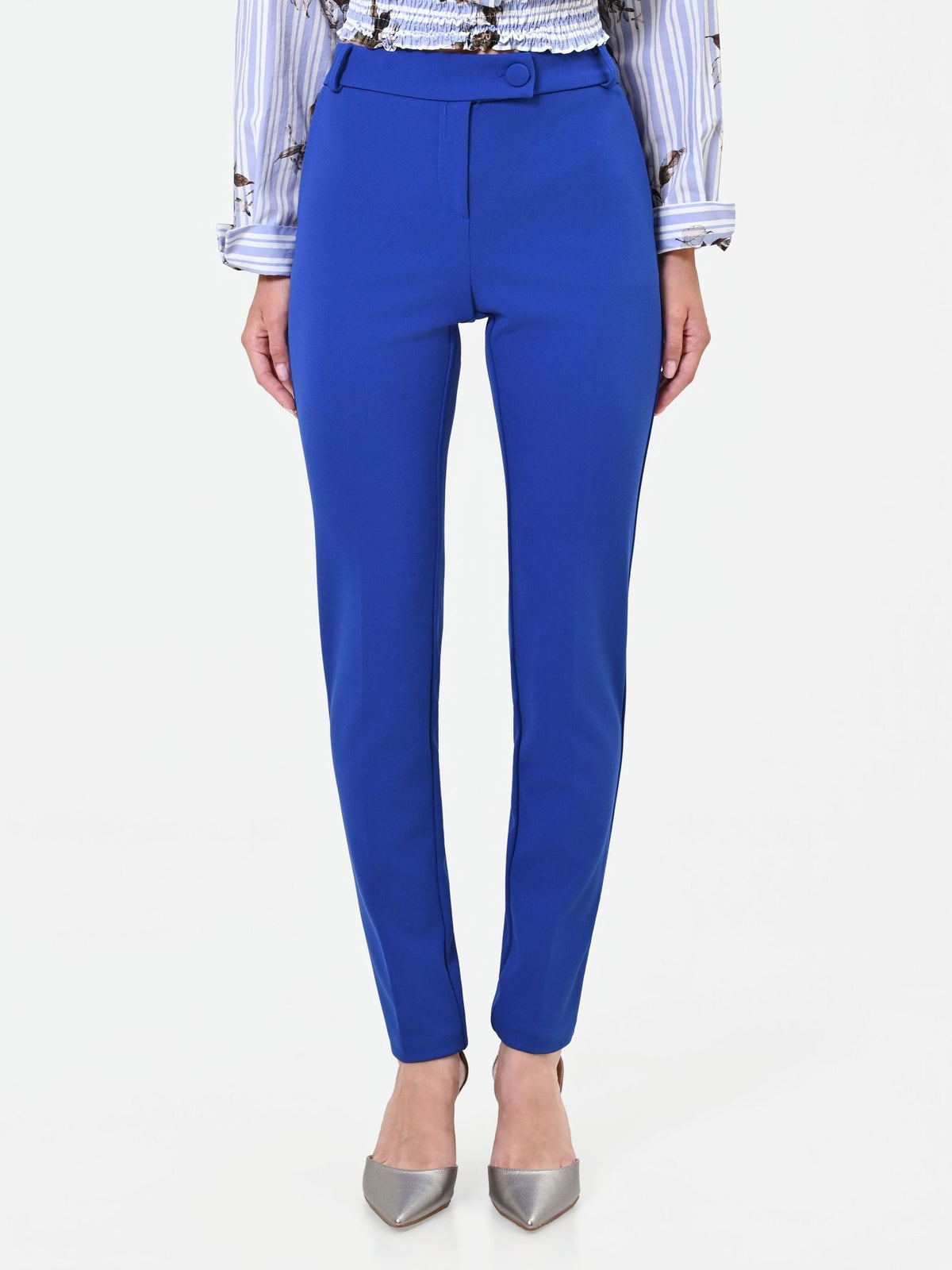 Rinascimento - Pantalone sigaretta tessuto crepe - Donna