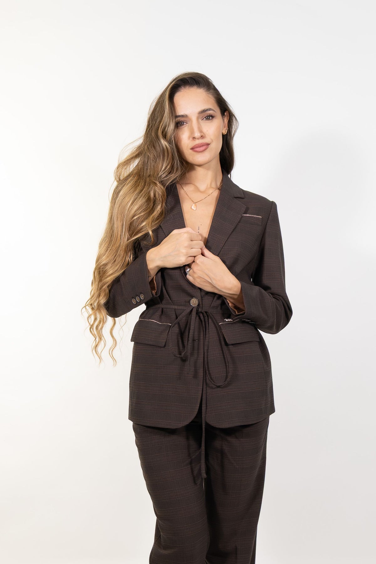 Markup - Blazer monopetto principe di galles - Donna