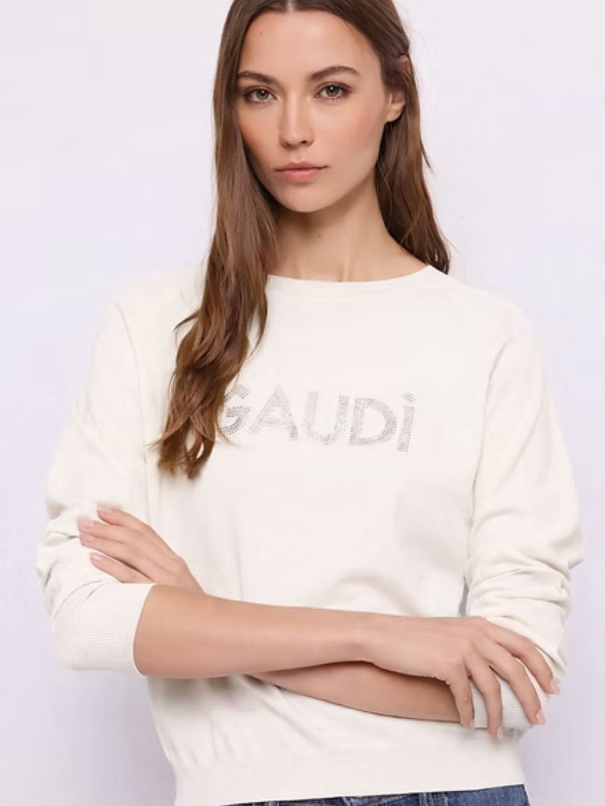 Maglia con logo e strass Donna - Gaudì Jeans - World Fashion