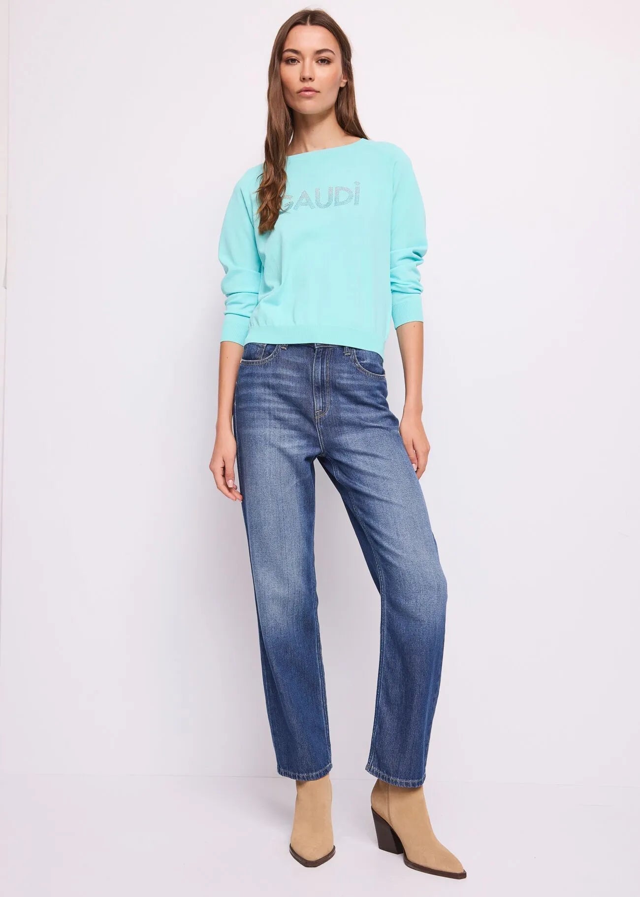 Maglia con logo e strass Donna - Gaudì Jeans - World Fashion