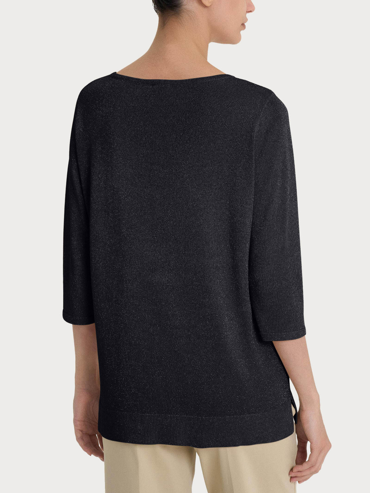 Maglia con manica 3/4 in Crêpe Lurex Donna - Ragno - World Fashion